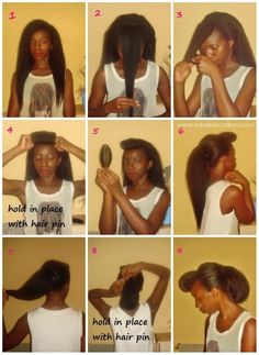 29 Awesome New Ways To Style Your Natural Hair Five Minute Hairstyles, Nappy Hair, Hairstyles Bun, Black Hair Care