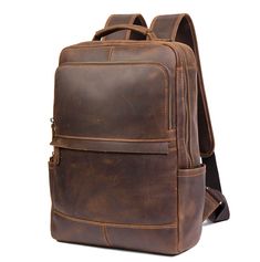 Laptop Bagpack, Urban Backpack, Leather Backpack For Men, Leather Laptop Backpack, Backpack Free, Backpack Laptop, Bags Handmade, Backpack Travel, Large Backpack