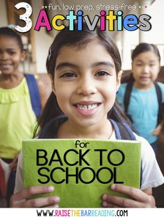 3 Fun, Low Prep & Stress-Free Back to School Activities - Raise the Bar Reading Raise The Bar Reading, Class Crafts, All About Me Book, Back To School Worksheets, Building Classroom Community, Get To Know You Activities, First Day Activities, First Week Of School, Preschool Class