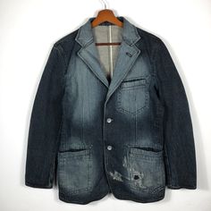 Please read all the description carefully! Refer to actual measurement given and compared with your best fitting clothes. Measurements taking while laying flat Vintage Junmen Tailored Denim Jacket  Size : L Fit To Small  Fair Condition Arm pit :  20.5 inch Length :  29.5 inch Shoulder :  17 inch  Sleeve Length :  25.5 inch  Shipping ASAP after purchase! All measurement are taken with the garment flat on the floor ATTENTION : Please pay close attention to measurements provided. Do not reply on ta Vintage Levis Jeans, Streetwear Fits, Vintage Levis, Levis Jeans, Beautiful Hats, Men's Blazer, Streetwear Fashion, Denim Jacket, Jackets & Coats