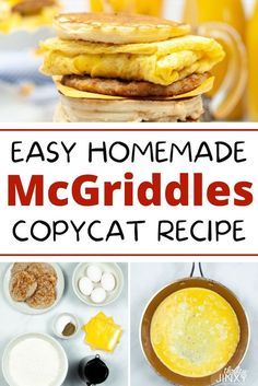 easy homemade mcgridles copycat recipe with eggs, cheese and other ingredients