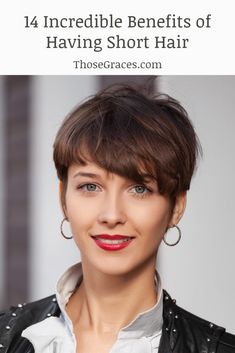 Wondering if there are any benefits of having short hair? There are actually a lot! Check out 14 short hair pros that will make you want to chop it all off! Latest Hairdo, Short Hair Dos, Hairstyle Shorthair, Change Your Style, Layered Haircuts With Bangs, Hair Dress, Long Face Hairstyles, Face Shape Hairstyles, Short Hairdos