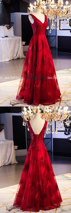 Red V-neck Evening Dress For Banquet, Red V-neck Evening Dress For Prom, Red V-neck Banquet Dress, Red V-neck Evening Dress For Prom Season, V-neck Evening Dress For Holiday Banquet, Red V-neck Party Dress, Red V-neck Dress For Party, Red V-neck Midi Dress For Party, Holiday Burgundy V-neck Dress