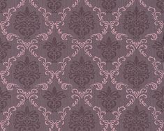 a purple and pink wallpaper with an ornate design