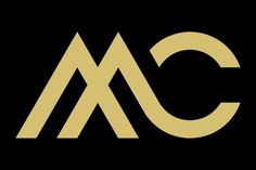 the letter c is made up of two overlapping letters, one in gold and the other in black