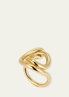 "Find CHARLOTTE CHESNAIS 18k Gold Bague Lasso Ring on Editorialist. Charlotte Chesnais ring Approx. 0.89\" length x 0.1\" width 18-karat gold vermeil over sterling silver Made in Portugal" Modern Twist Yellow Gold Jewelry With Ring Detail, Modern Yellow Gold Jewelry With Polished Finish, Modern Twist Yellow Gold Jewelry With Polished Finish, Yellow Gold Rings With Polished Finish, Unique Yellow Gold Rings With Polished Finish, Charlotte Chesnais, Gold Vermeil, 18k Gold, Portugal