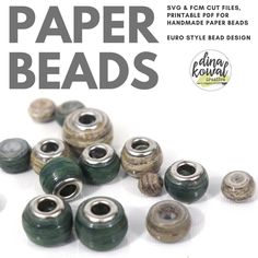 there are many different types of paper beads on the cover of this book, which is also available for purchase