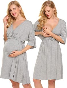 Delivery Hospital Gown, Delivery Hospital, Maternity Nursing Clothes, Nursing Gown, Nursing Nightgown, Delivery Gown, Breastfeeding Dress, Maternity Pajamas, Maternity Sleepwear