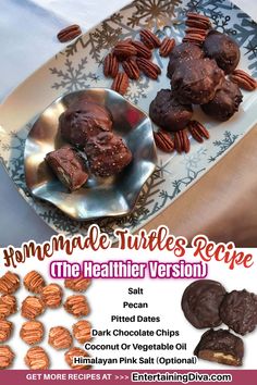 Homemade Turtles Recipe (The Healthier Version) Turtles Recipe, Homemade Turtles, Party Food Dips, Turtle Recipe, Cookie Swap Party