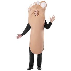 a man in a costume that looks like a foot