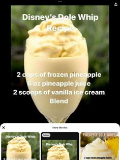 Smoothie Drink Recipes, Dole Whip, Sweet Snacks Recipes, Punch Recipes, Fruit Smoothie Recipes, Fun Baking Recipes, Easy Baking Recipes