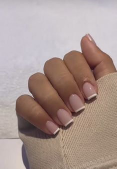 Back To School Nails, French Tip Acrylic Nails, Her Nails, School Nails, Classy Acrylic Nails, Short Square Acrylic Nails, Acrylic Nails Coffin Short, Short Acrylic Nails Designs