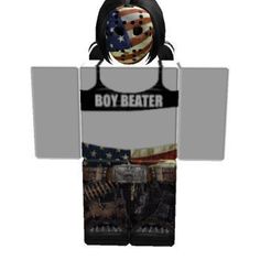 an image of a boy beater with american flag on it's chest and back