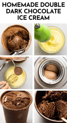 how to make homemade double dark chocolate ice cream