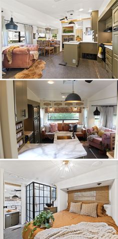 the inside of a house that has been renovated and is being used as a living room