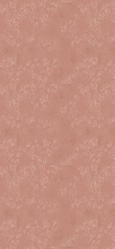 a pink background with small leaves on it