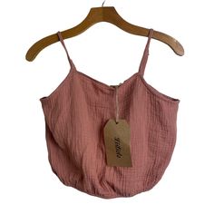 Listicle Nwt Clay Colored Crop Top With Adjustable Straps And Elastic Waist Approximate Layflat Measurements Under Arm To Under Arm:16 Shoulder To Hem:12 E41 Pink Camisole Crop Top For Summer, Chic Pink Camisole Crop Top, Chic Pink Cami Crop Top, Pink Summer Camisole Crop Top, Pink Cami Crop Top For Beach, Pink Summer Cami Crop Top, Cotton Crop Top With Built-in Bra And Spaghetti Straps, Pink Feminine Cami Crop Top, Brown Sleeveless Cotton Crop Top