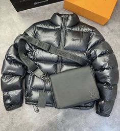 Nike Puffer Jacket, Luxury Fashion Outfits, Dope Outfits For Guys, Cool Outfits For Men, Black On Black, Men Fashion Casual Outfits, Dope Outfits, Fashion Fits, Baddie Outfits