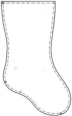 a drawing of a christmas stocking with the outlines cut out to make it look like