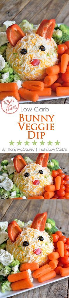 the bunny veggie tray has carrots, celery and cheese on it