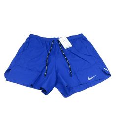 Price Is Firm - No Offers Please - Thank You Nike Flex Stride 5" Brief Running Shorts Royal Blue Includes Knit Brief Liner Inside Back Zip Pocket Style - Cj5453-480 Men's Size Large New W/ Tags Measurements: Waist (Laying Across) - 16 Inches (32 Around) - Has A Elastic Waistband W/ Drawstring Front Rise (Waist To Crotch) - 13 Inches Inseam (Crotch To Bottom Hem) - 5 Inches Blue Running Bottoms For Summer, Blue Casual Running Shorts, Casual Blue Running Shorts, Nike Stretch Athletic Shorts With Pockets, Nike Blue Running Shorts, Blue Nike Athletic Shorts For Running, Nike Blue Athletic Shorts For Running, Nike Blue Athletic Running Shorts, Blue Sports Shorts With Pockets