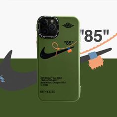 an iphone case with the nike logo on it