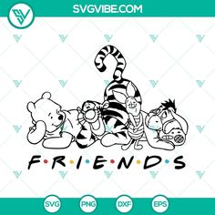 winnie the pooh and tigger friends svg file for crictures