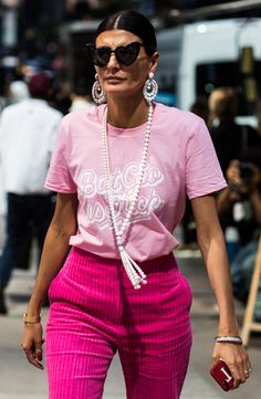 Street style bijoux à la Fashion Week printemps-été 2018 de New York Giovanna Battaglia Engelbert, Mens Street Style Summer, Street Style New York, Cher Horowitz, Style Casual Chic, Giovanna Battaglia, Bold Jewelry