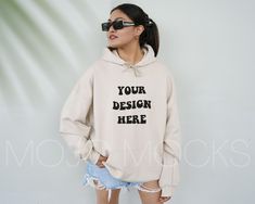 "Are you a print-on-demand seller or a shirt designer looking for a trendy hoodie mockup? Then, you are in the right place! We sell high-quality, minimalist, oversized Gildan 18500 front and back model mockups that are going to kick-start your business and social media! 🔥GET 4 FREE MOCKUPS:🔥 ➡️COPY AND PASTE THIS LINK TO YOUR BROWSER: view.flodesk.com/pages/6278ef0246c9ddac82189f8d (Please check the spam or junk mail folder in case you did not receive the 4 free mockups. Do not hesitate to let me know through Etsy messages in case you have any trouble accessing them) ✺ HOW IT WORKS✺ Once your payment is confirmed, you will be instantly able to download on Etsy or from your e-mail 1 JPG high-resolution digital image free from watermarks or logos (please note, no physical item will be sent Casual Customizable Hoodie Sweatshirt, Customizable Cotton Casual Hoodie, Customizable Cotton Hoodie With Relaxed Fit, Customizable Relaxed Fit Cotton Hoodie, Oversized Hoodie Mockup, Hoodie Mockup, Junk Mail, Oversized Style, Popular Color