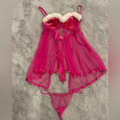 Vintage 2003 Victoria's Secret Santa Collection Babydoll Pink Fur Rare Christmas Holiday Vs Christmas, Vs Bombshell, Santa Collection, Me To Me, Harley Quinn Costume, Night Dress For Women, Pink Fur, Christmas Color, Santa Baby