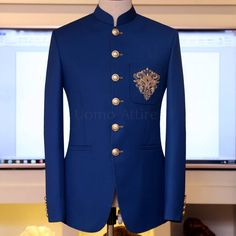 Graduation Jacket, Prom Jacket, Blue Sherwani, Prince Coat, Groom Dress Men, Dress Men, Wedding Outfit Men, Wedding Sherwani, Indian Men Fashion