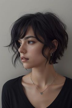 25 Effortless Short Silk Press Hairstyles to Transform Your Look - DIGIDIA Girly Pixie Cuts, Chin Length Hair With Layers Texture, Short Grunge Hair, Really Short Hair, Hair Inspiration Short, Hair Color And Cut, Girl Short Hair, Cut My Hair, Grunge Hair