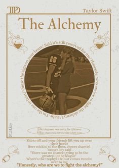 the alchemy movie poster with an image of two people standing in front of each other