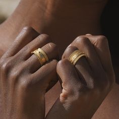 Believe in your soul that you are blessed; you are supported by the Universe. This 18KT gold plate spinning ring is engraved with the mantra: I Am Blessed. Delicate beading at the top and bottom of the spinning ring calls to mind a mandala design. Wear this stacked-look ring to manifest blessings in your life, or to ignite gratitude on your journey to truth. Ring width - 10mm 18k gold plate over brass Made in Thailand One year warranty RG081-Z6 RG081-Z7 RG081-Z8 Plate Spinning, Lotus Symbol, Birthstone Charm Necklace, Spinning Ring, Spinning Rings, You Are Blessed, I Am Blessed, Crystals In The Home, Charm Rings