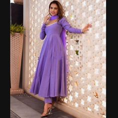 Buy Georgette Anarkali Suit With Dupatta Readymade for Women, Bridesmaid Outfits for Wedding,plus Size Dress,suits With Dupatta for Ladies. Online in India - Etsy Frock Suit Anarkali Simple, Simple Dresses Indian, Anarkali Suit Pattern, Anarkali Dress Pattern New, Georgette Frock Designs, Plus Size Anarkali Suits, New Anarkali Design, Anarkali Outfit Ideas, Plus Size Indian Outfits