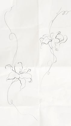 a drawing of a flower on a piece of paper