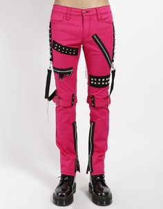 Pink Grunge Outfit, Alternative Outfits Men, Scene Pants, Pink Emo, Fred Perry Shirt, Clothing Guide, Scene Outfits, Cyberpunk Fashion, Funky Outfits