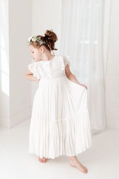 Styled for special occasions, our adorable flower girl dresses come with an alluring feminine flair. Every dress is beautifully designed with the finest quality fabric and materials. Nicolette's Couture’s collection of flower girl dresses is not only stunning but also comfortable! Find the Perfect Looks for Your Wedding Today!! Mexican Wedding, Communion Dresses, Wedding Flower Girl, I Love Girls, Flower Girls, Ivory White, Baby Dress