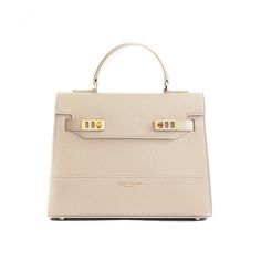 Chic Top Handle Shoulder Bag With Palladium Hardware, Timeless Beige Shoulder Bag With Handle Drop, Chic Satchel With Top Handle And Palladium Hardware, Chic Satchel With Palladium Hardware And Top Handle, Chic Top Handle Satchel With Palladium Hardware, Chic Beige Satchel With Palladium Hardware, Timeless Pebbled Leather Shoulder Bag For Office, Timeless Pebbled Leather Bag With Detachable Strap, Timeless Pebbled Leather Shoulder Bag With Detachable Strap