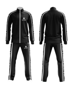 Stay comfortable and stylish with the Home Grown Hustler track suit. Made from a soft and stretchy fabric, this suit will keep you feeling great all day long. The relaxed fit allows for maximum mobility, making it perfect for any casual occasion. The bold logo adds a touch of flair to the jacket and pants, while the zipper pockets provide a convenient and secure place to store your essentials. Whether you're running errands, meeting up with friends, or just lounging at home, this track suit is t Fitted Black Tracksuit For Winter, Black Winter Tracksuit For Workout, Winter Black Moisture-wicking Tracksuit, Winter Moisture-wicking Black Tracksuit, Black Moisture-wicking Tracksuit For Winter, Black Moisture-wicking Winter Tracksuit, Black Long Sleeve Moisture-wicking Tracksuit, Black Moisture-wicking Long Sleeve Tracksuit, Black Cotton Stretch Tracksuit