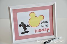 a framed mickey mouse birthday card with the number 31 on it's front and bottom