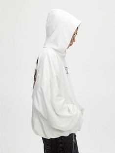 UNISEX HOODIE BACK -PRINT SWEAT PARKA -PeopleStyle – ARCANA ARCHIVE Oversized Letter Print Hooded Jacket For Streetwear, Oversized Hooded Jacket With Letter Print For Streetwear, Oversized Hooded Jacket With Letter Print, Sporty Oversized Hooded Jacket With Letter Print, Hip Hop Style Relaxed Fit Hoodie With Adjustable Hood, Oversized White Hooded Jacket With Drawstring, Oversized Drawstring Hood Sweatshirt For Streetwear, Oversized Fleece Hooded Jacket For Streetwear, White Oversized Sweatshirt With Double-lined Hood