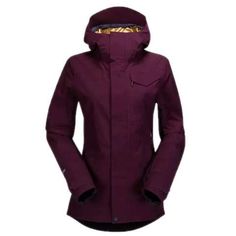 Check out the Volcom Rate Insulated GORE-TEX® Jacket - Women's  on USOUTDOOR.com Burgundy Snowboarding Jackets, Outfits Jeans, Ski Coat, Gore Tex Jacket, Coat Outfit, Snowboarding Gear, Ski Fashion, Hiking Women, Hiking Outfit