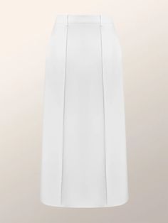 Plain Simple Regular Fit Long Skirt | stylewe Formal Full-length White Skirt, Formal Full Length White Skirt, White Formal Full-length Maxi Skirt, Formal White Maxi Skirt, White Formal Maxi Skirt, Fitted Full-length Skirt With Split Design, White Full-length Party Skirt, White Full Length Party Skirt, Fitted Full-length White Maxi Skirt