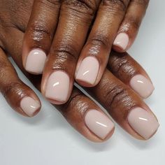 Nails Natural Color, Natural Nail Colors, Short Nails Natural, Gel Manicure Ideas, Manicure Ideas For Short Nails, Gel Nails French, Cute Nail Colors, Milky Nails