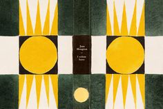 an image of a book cover with yellow and green designs