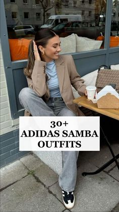 Check out 30 Adidas Samba outfits you can't miss on Pinterest right now! From trendy Samba Adidas outfits and chic Adidas Samba looks to pairing them with Skandinavian fashion, there's something for every style. Try a casual Samba outfit with baggy jeans or go for a cozy fall outfit with a cardigan. Explore winter outfit ideas, like a black jeans women outfit or stylish outfits with a white cardigan. Perfect inspo for back to school and beyond! Europe Street Fashion, Adidas Samba Rose, Adidas Sneakers Outfit