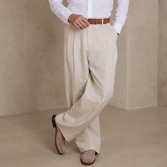 Season:Spring  Summer; Fabric:Linen Cotton Blend; Gender:Men's; Style:Basic,Fashion; Occasion:Holiday,Daily,Casual; Fit Type:Regular Fit; Function:Breathable,Comfort; Waistline:Mid Waist; Pattern:Plain; Design:Front Pocket,Straight Leg; Pants Type:Dress Pants,Linen Pants,Pleated Pants,Summer Pants; Fly Type:Button; Front page:FF; Listing Date:12/20/2023; Hips:; Length:; Waist:; Fit US Size: Full Length Pants For Business Casual In Summer, Full Length Business Casual Summer Pants, Full Length Smart Casual Summer Pants, Summer Business Casual Full Length Pants, Summer Full-length Chinos With Pockets, Non-stretch Full-length Pants With Belt Loops, Non-stretch Full Length Pants With Belt Loops, Casual Beige Full-length Dress Pants, Solid Summer Work Trousers