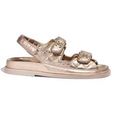 Chanel 21c Bronze Quilted Chain Cc Logo Mule Slide Strap Flat Teva Dad Sandal 35.5 ********** Chanel ********** Brand: Chanel Size: 35.5 (Know Your Chanel Size) Name: Dad Sandals Color: Light Bronze Style: 21c Style#: G35927 X56027 0k033 Material: Iridescent Lambskin Cc Light Gold Chain Logo On Straps Light Bronze Iridescent Lambskin Stitch Quilted Material Hook And Loop Adjustable Double Straps Brand New In Box, Comes With Original Box And Dust Bag 100% Authentic Or Your Money Back Great Gift I Designer Gold Flat Sandals, Luxury Sandals With Chain Strap For Spring, Luxury Chain Strap Sandals For Spring, Gold Sandals With Chain Strap And Round Toe, Luxury Gold Sandals With Chain Strap, Luxury Sandals With Chain Strap For Summer, Beige Espadrilles, Chain Logo, Dad Sandals