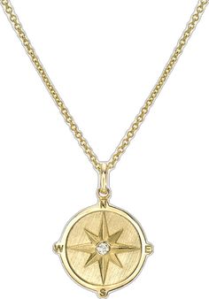 Round Diamond Jewelry With Compass Design, Diamond Compass Design Round Jewelry, 14k Gold Compass Design Medallion Jewelry, 14k Gold Medallion Jewelry With Compass Design, Sterling Silver Yellow Gold Compass Design Necklace, Sterling Silver Yellow Gold Necklace With Compass Design, White Gold Compass Design Necklace, 14k Gold Compass Design Round Pendant Necklace, White Gold Medallion Necklace With Compass Design